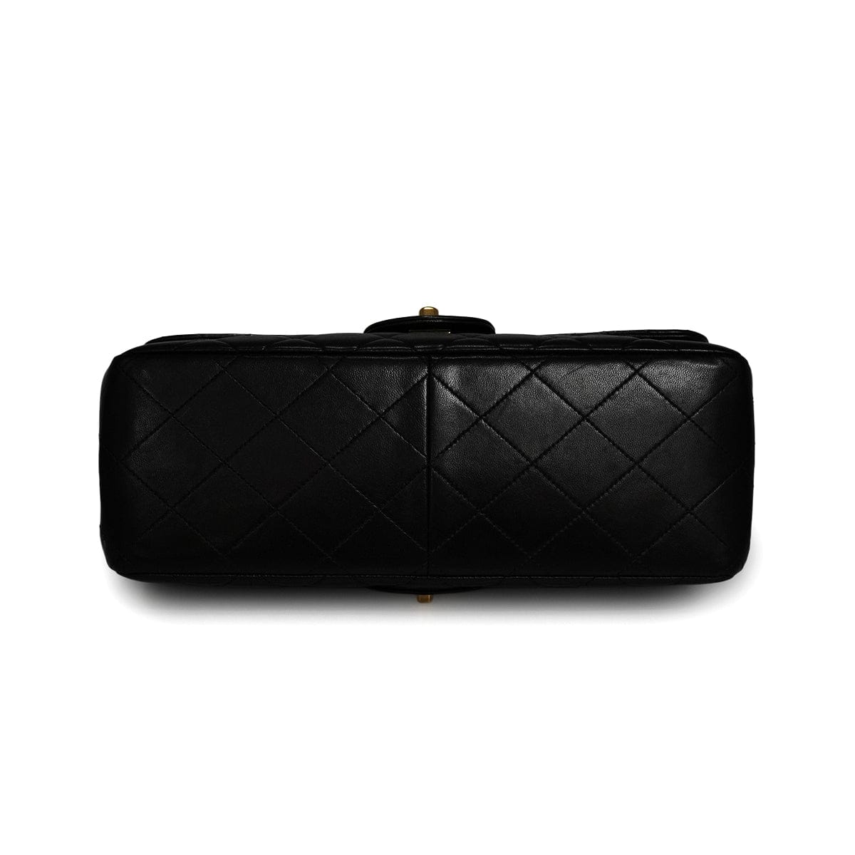 Luxury Promise Japan VINTAGE CHANEL DOUBLE FACE CHAIN SHOULDER BAG BLACK LAMB SKIN GOLD HARDWARE 90346678