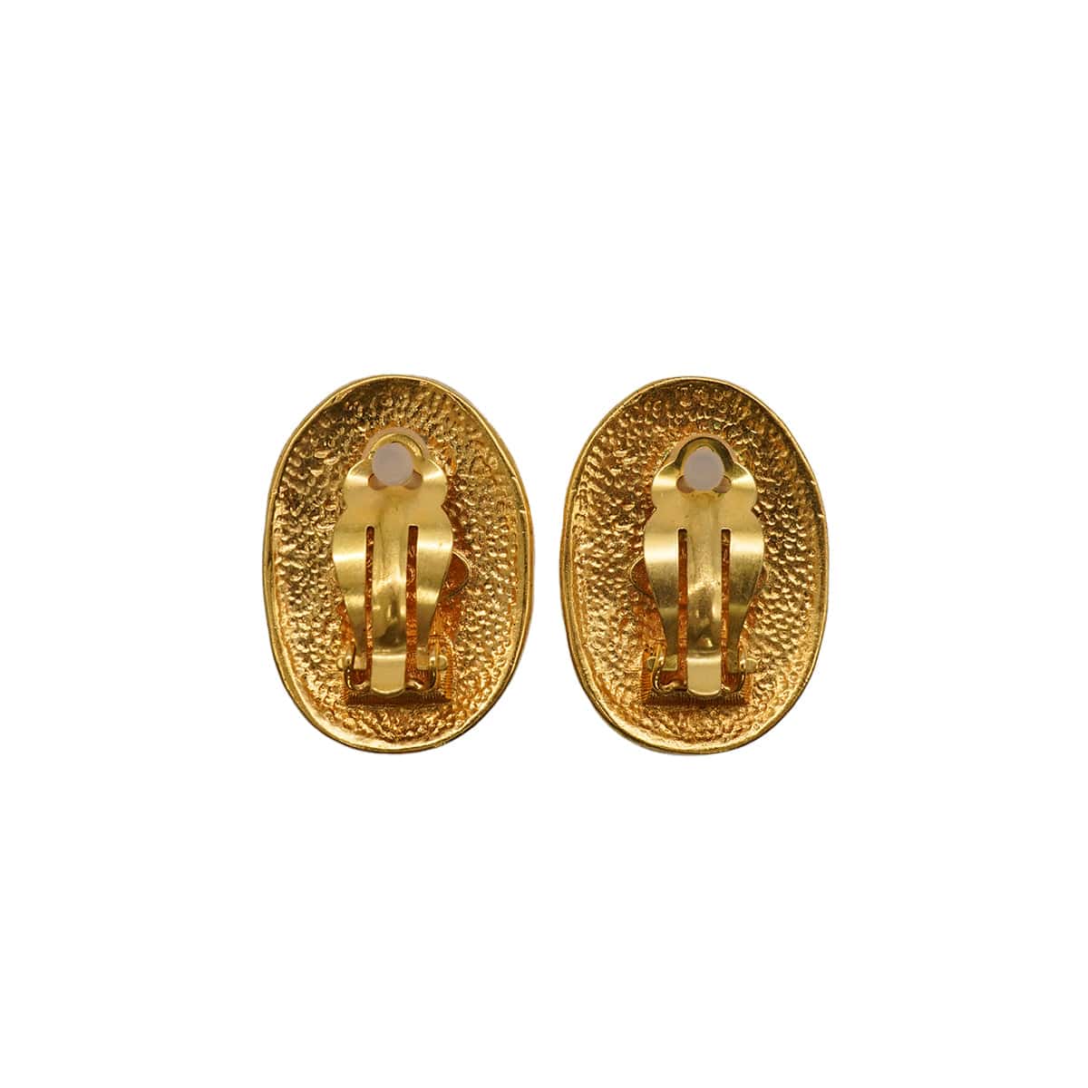 Luxury Promise Japan VINTAGE CHANEL EARRINGS COCOMARK CROWN OVAL GOLD ACCESSORY 26 90346693