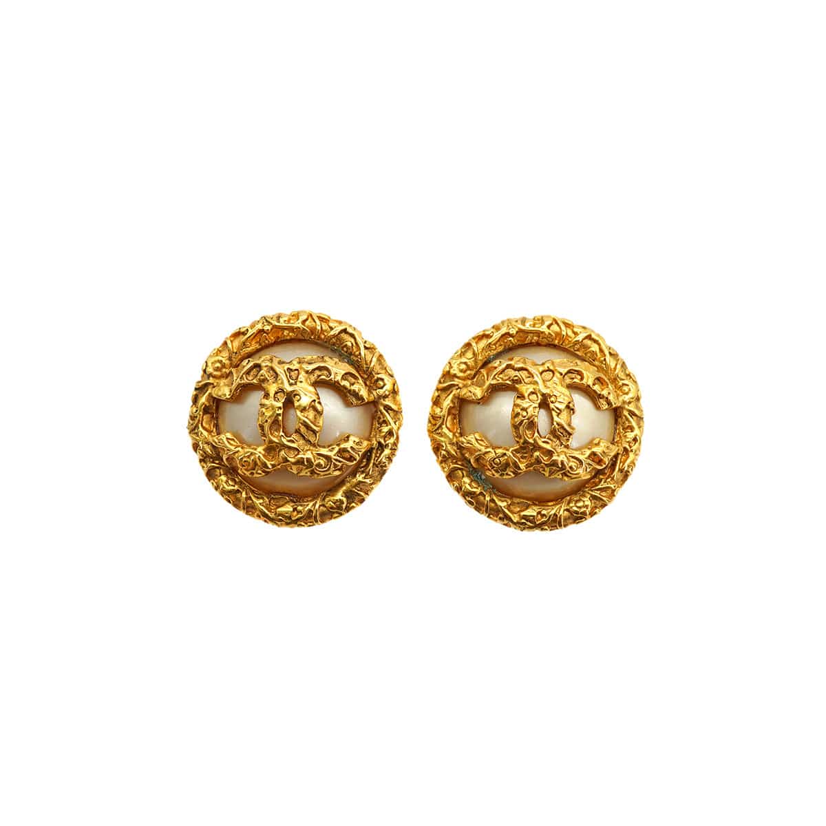 Luxury Promise Japan VINTAGE CHANEL EARRINGS COCOMARK FAUX PEARL ACCESSORY 93A 90335025