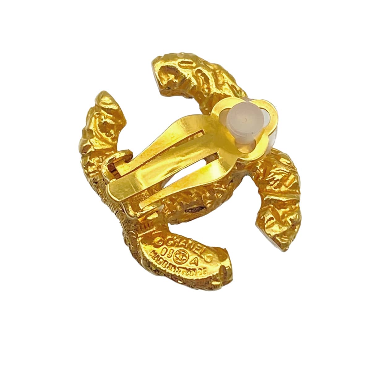 Luxury Promise Japan VINTAGE CHANEL EARRINGS COCOMARK GOLD ACCESSORY 93A 90325354