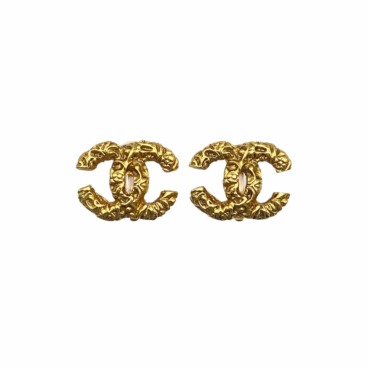 Luxury Promise Japan VINTAGE CHANEL EARRINGS COCOMARK GOLD ACCESSORY 93A 90325354