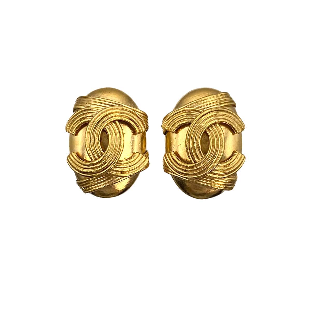 Luxury Promise Japan VINTAGE CHANEL EARRINGS COCOMARK GOLD ACCESSORY 94A 90321042