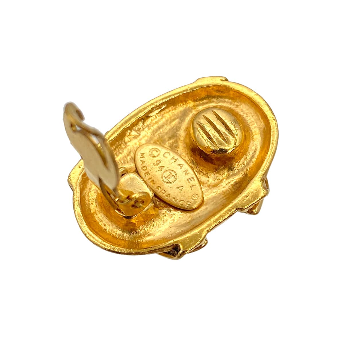 Luxury Promise Japan VINTAGE CHANEL EARRINGS COCOMARK GOLD ACCESSORY 94A 90321042