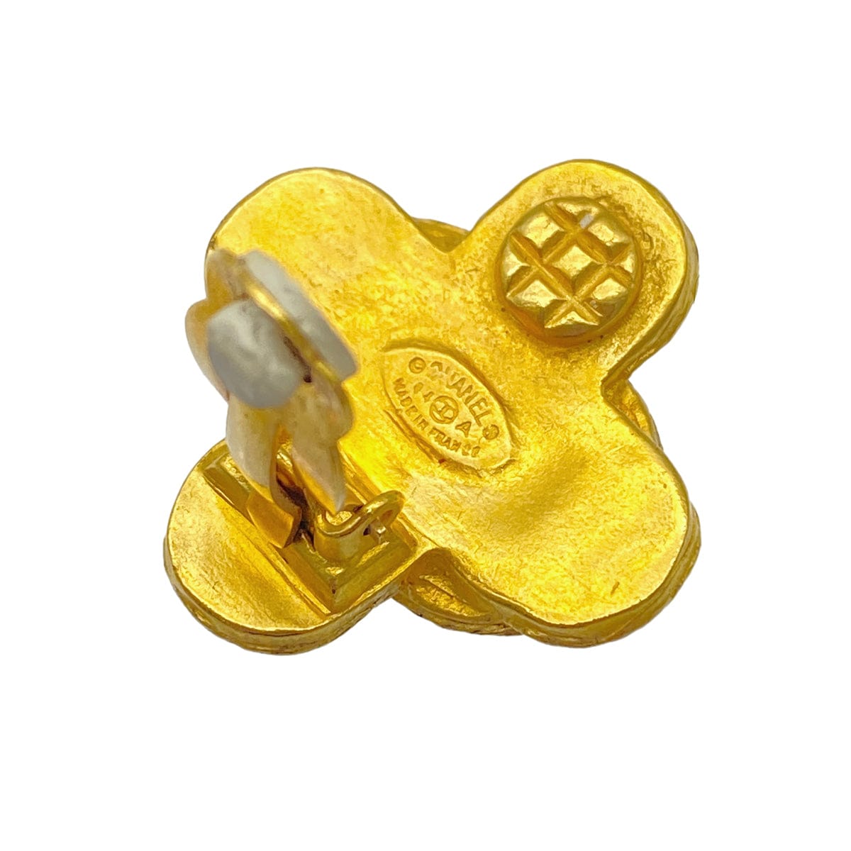 Luxury Promise Japan VINTAGE CHANEL EARRINGS COCOMARK GOLD ACCESSORY 94A 90325292