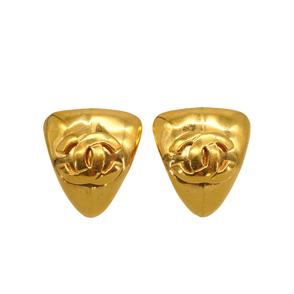 Luxury Promise Japan VINTAGE CHANEL EARRINGS COCOMARK GOLD ACCESSORY 97P 90345997