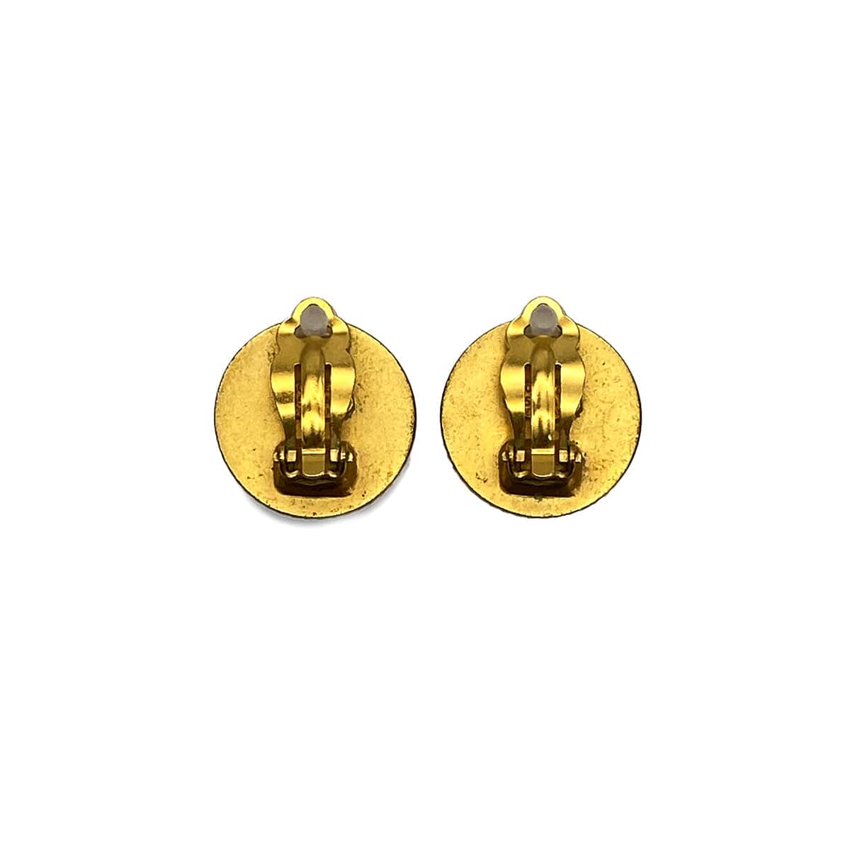 Luxury Promise Japan VINTAGE CHANEL EARRINGS COCOMARK ROUND ACCESSORY BLACK 95A 90317614