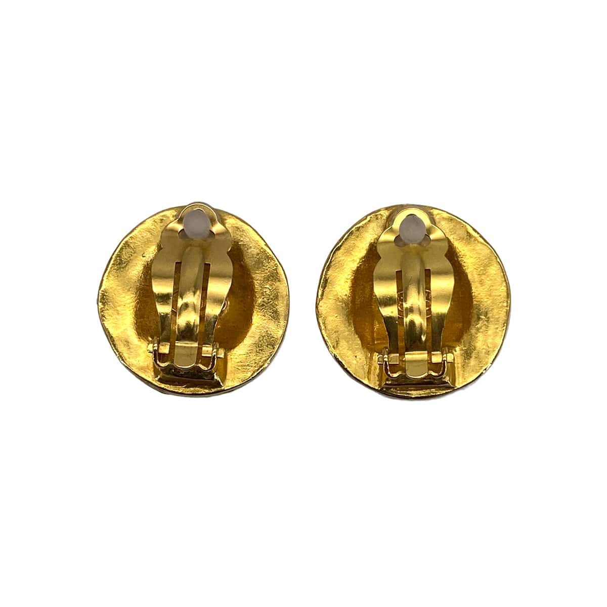 Luxury Promise Japan VINTAGE CHANEL EARRINGS COCOMARK ROUND GOLD ACCESSORY 94A 90323987