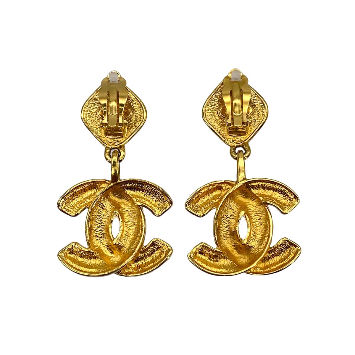 Luxury Promise Japan VINTAGE CHANEL EARRINGS COCOMARK SWING GOLD ACCESSORY 90323985
