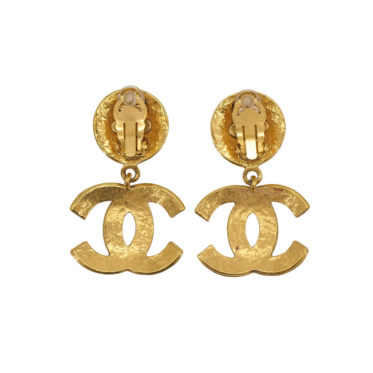 Luxury Promise Japan VINTAGE CHANEL EARRINGS COCOMARK SWING GOLD ACCESSORY 94P 90324773