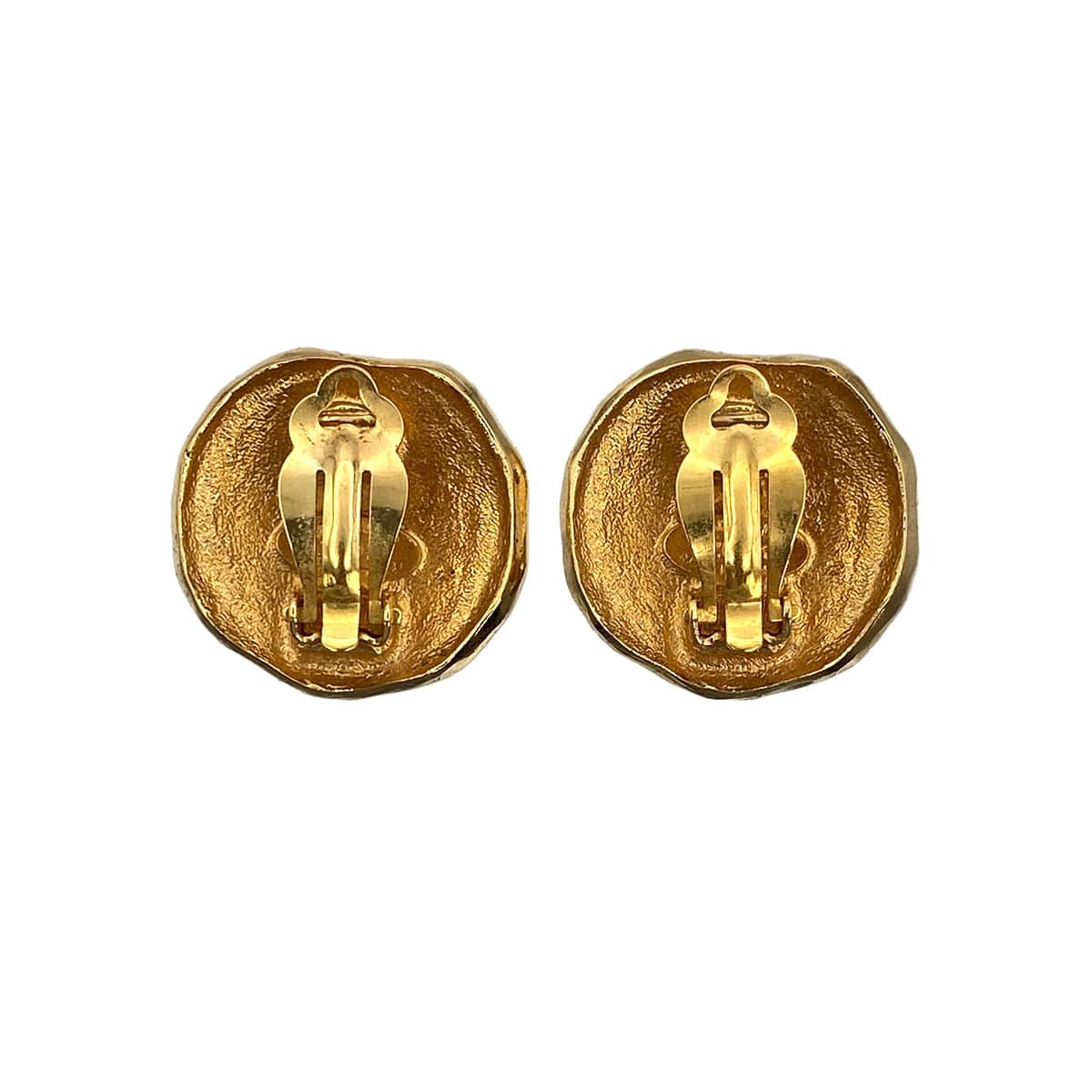 Luxury Promise Japan VINTAGE CHANEL EARRINGS LION LOGO GOLD ACCESSORY 23 90321091