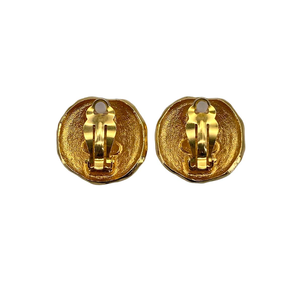 Luxury Promise Japan VINTAGE CHANEL EARRINGS LOGO LION MOTIF GOLD ACCESSORY 23 90323986