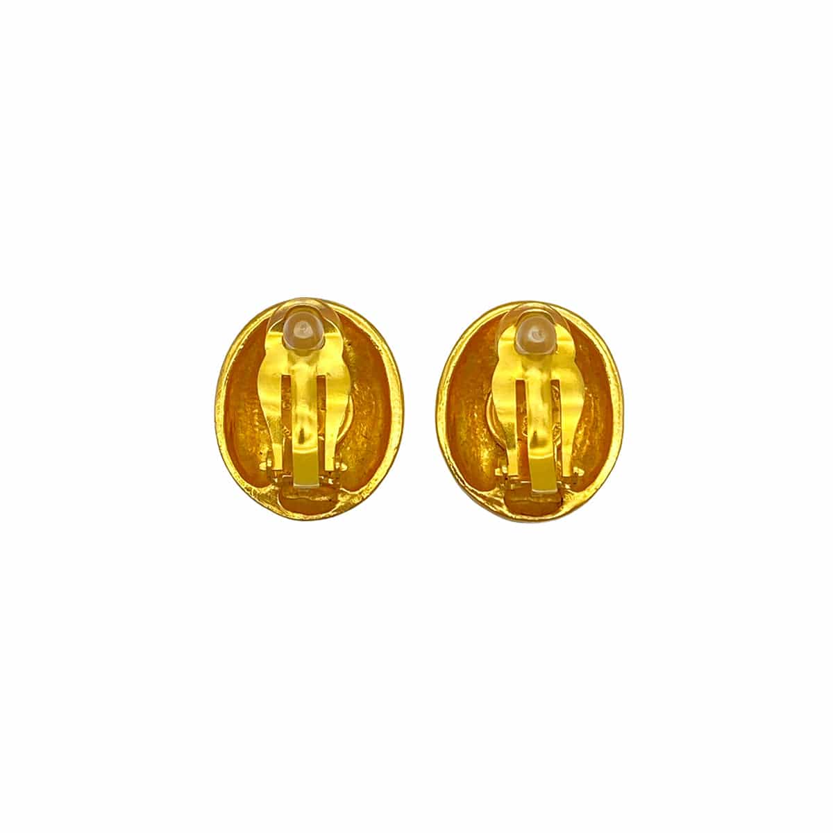 Luxury Promise Japan VINTAGE CHANEL EARRINGS MADEMOISELLE OVAL GOLD ACCESSORY 90325286