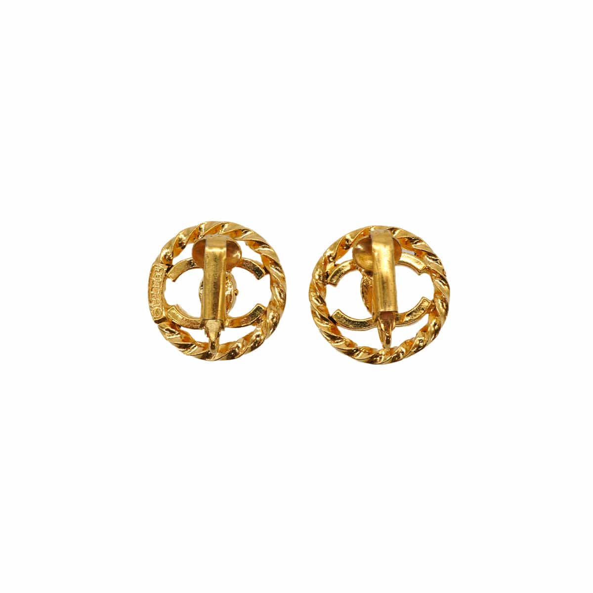 Luxury Promise Japan VINTAGE CHANEL EARRINGS ROUND COCOMARK ACCESSORY 90335015
