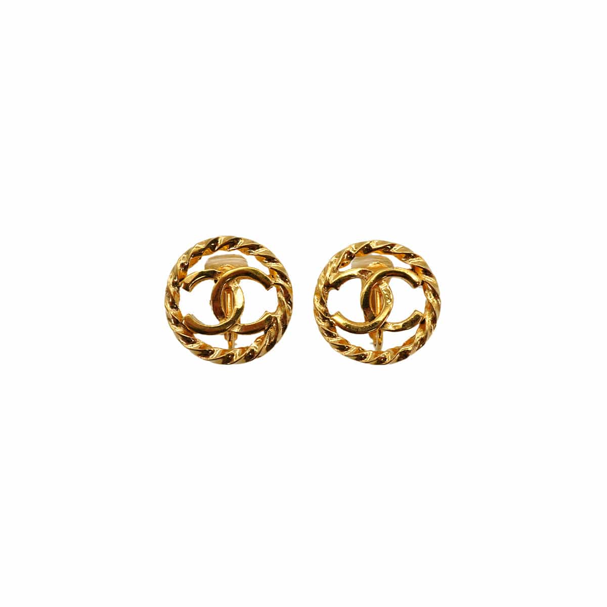 Luxury Promise Japan VINTAGE CHANEL EARRINGS ROUND COCOMARK ACCESSORY 90335015