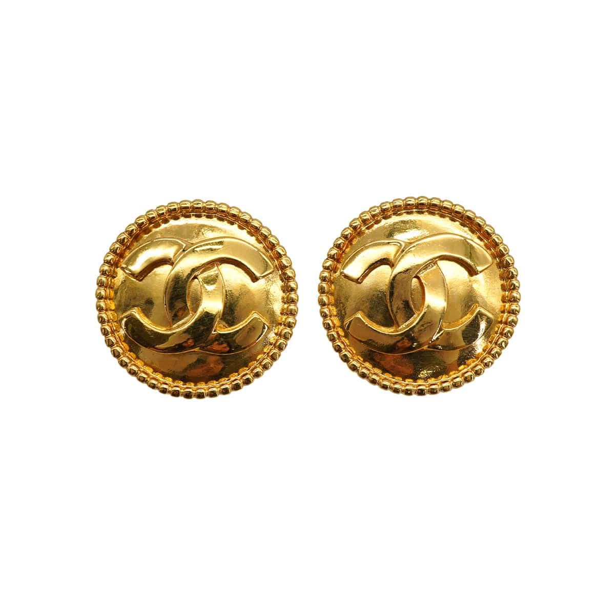Luxury Promise Japan VINTAGE CHANEL EARRINGS ROUND COCOMARK ACCESSORY 96A 90334997