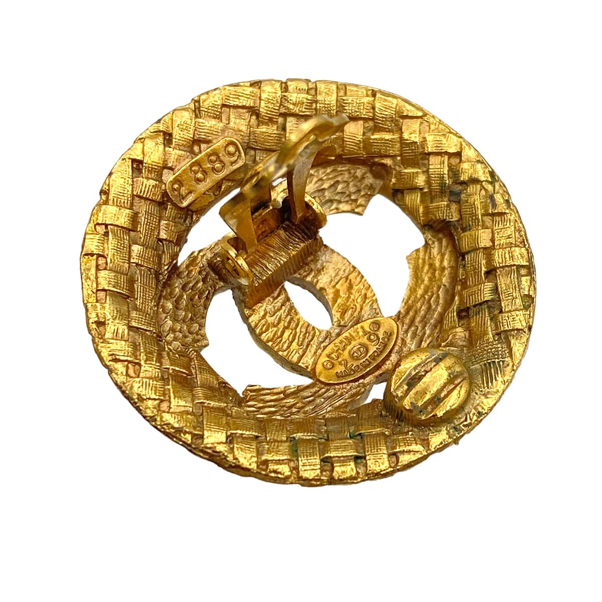 Luxury Promise Japan VINTAGE CHANEL EARRINGS ROUND COCOMARK GOLD ACCESSORY 29 90321168