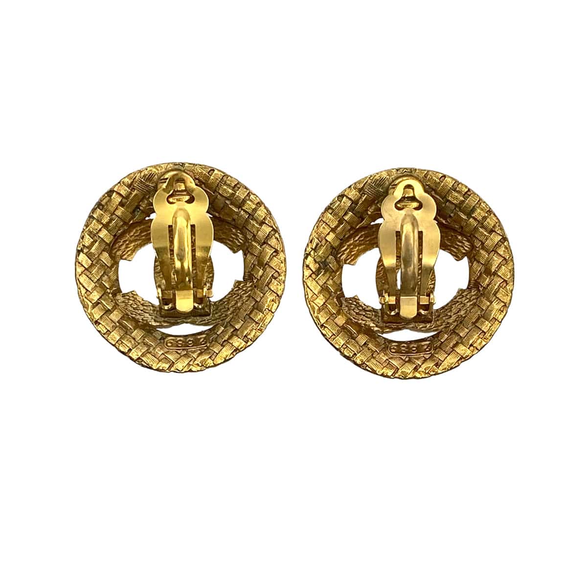 Luxury Promise Japan VINTAGE CHANEL EARRINGS ROUND COCOMARK GOLD ACCESSORY 29 90321168