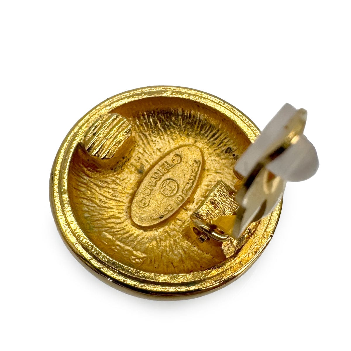 Luxury Promise Japan VINTAGE CHANEL EARRINGS ROUND COCOMARK GOLD ACCESSORY 90321019