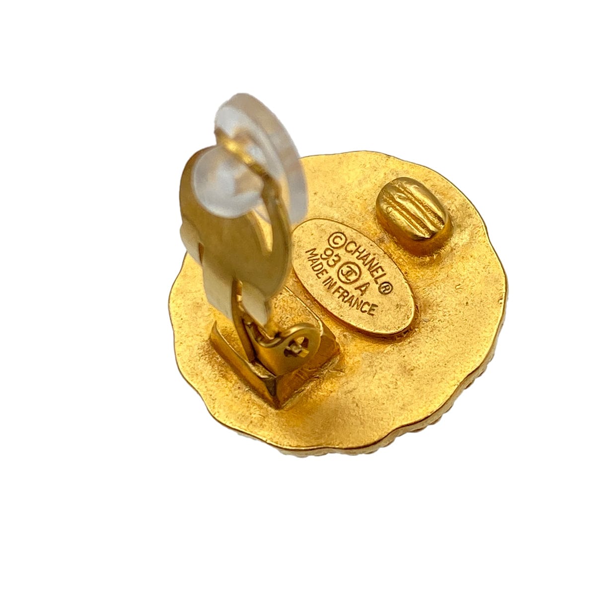 Luxury Promise Japan VINTAGE CHANEL EARRINGS ROUND COCOMARK GOLD ACCESSORY 93A 90312683