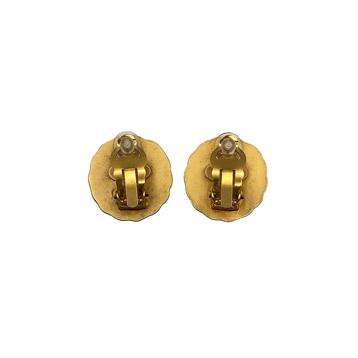 Luxury Promise Japan VINTAGE CHANEL EARRINGS ROUND COCOMARK GOLD ACCESSORY 93A 90312683