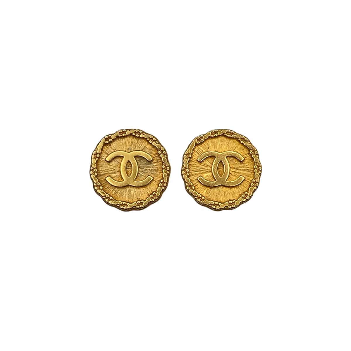 Luxury Promise Japan VINTAGE CHANEL EARRINGS ROUND COCOMARK GOLD ACCESSORY 93A 90312683