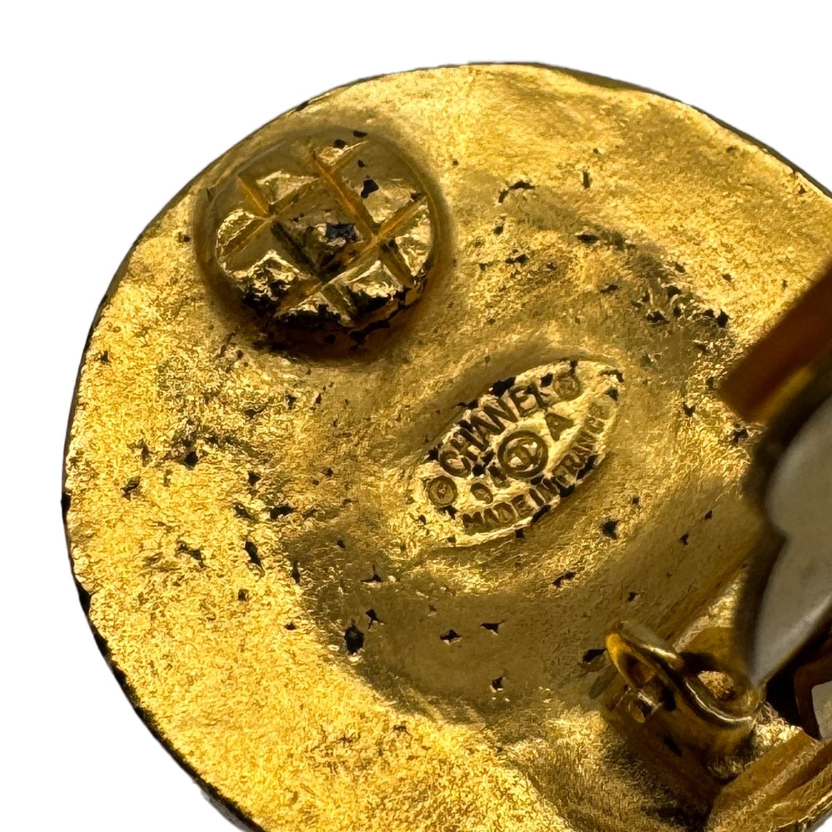 Luxury Promise Japan VINTAGE CHANEL EARRINGS ROUND COCOMARK GOLD ACCESSORY 94A 90324767