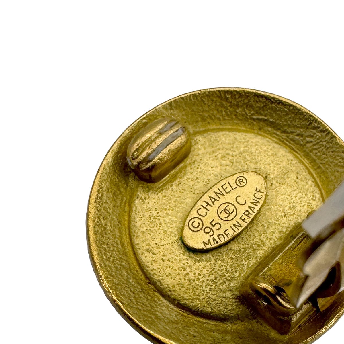 Luxury Promise Japan VINTAGE CHANEL EARRINGS ROUND COCOMARK GOLD ACCESSORY 95C 90324769