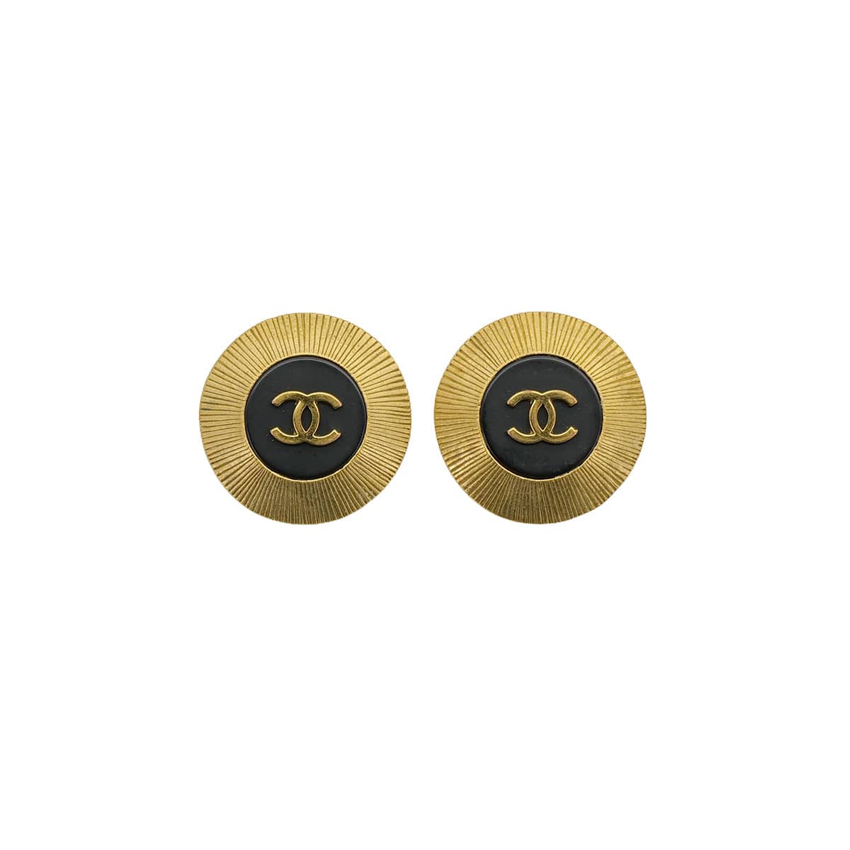 Luxury Promise Japan VINTAGE CHANEL EARRINGS ROUND COCOMARK GOLD ACCESSORY 95C 90324769