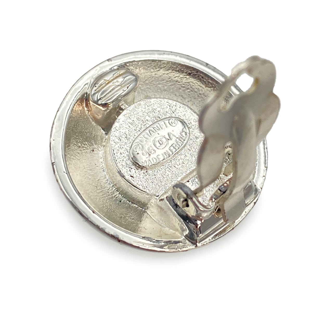 Luxury Promise Japan VINTAGE CHANEL EARRINGS ROUND COCOMARK SILVER GOLD ACCESSORY 96A 90321041