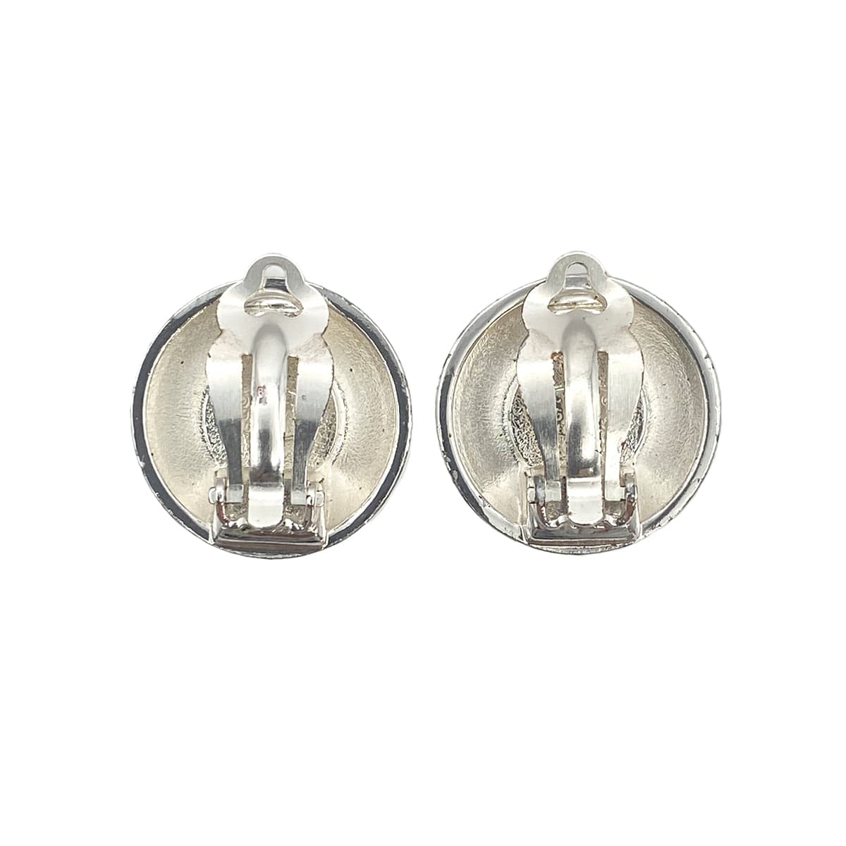 Luxury Promise Japan VINTAGE CHANEL EARRINGS ROUND COCOMARK SILVER GOLD ACCESSORY 96A 90321041