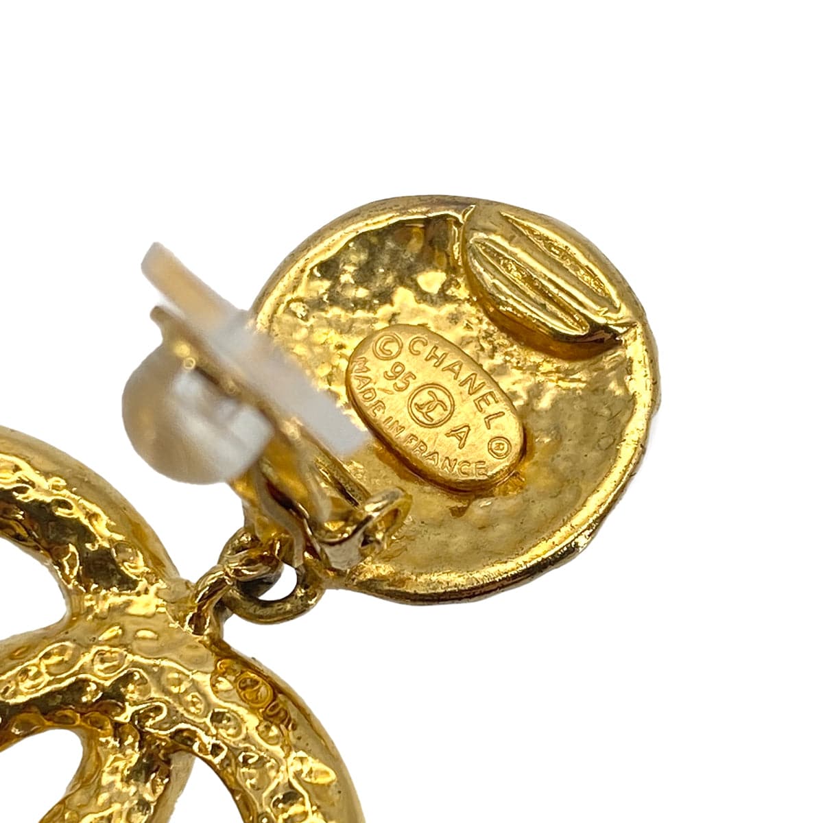 Luxury Promise Japan VINTAGE CHANEL EARRINGS ROUND COCOMARK SWING GOLD ACCESSORY 95A 90314785
