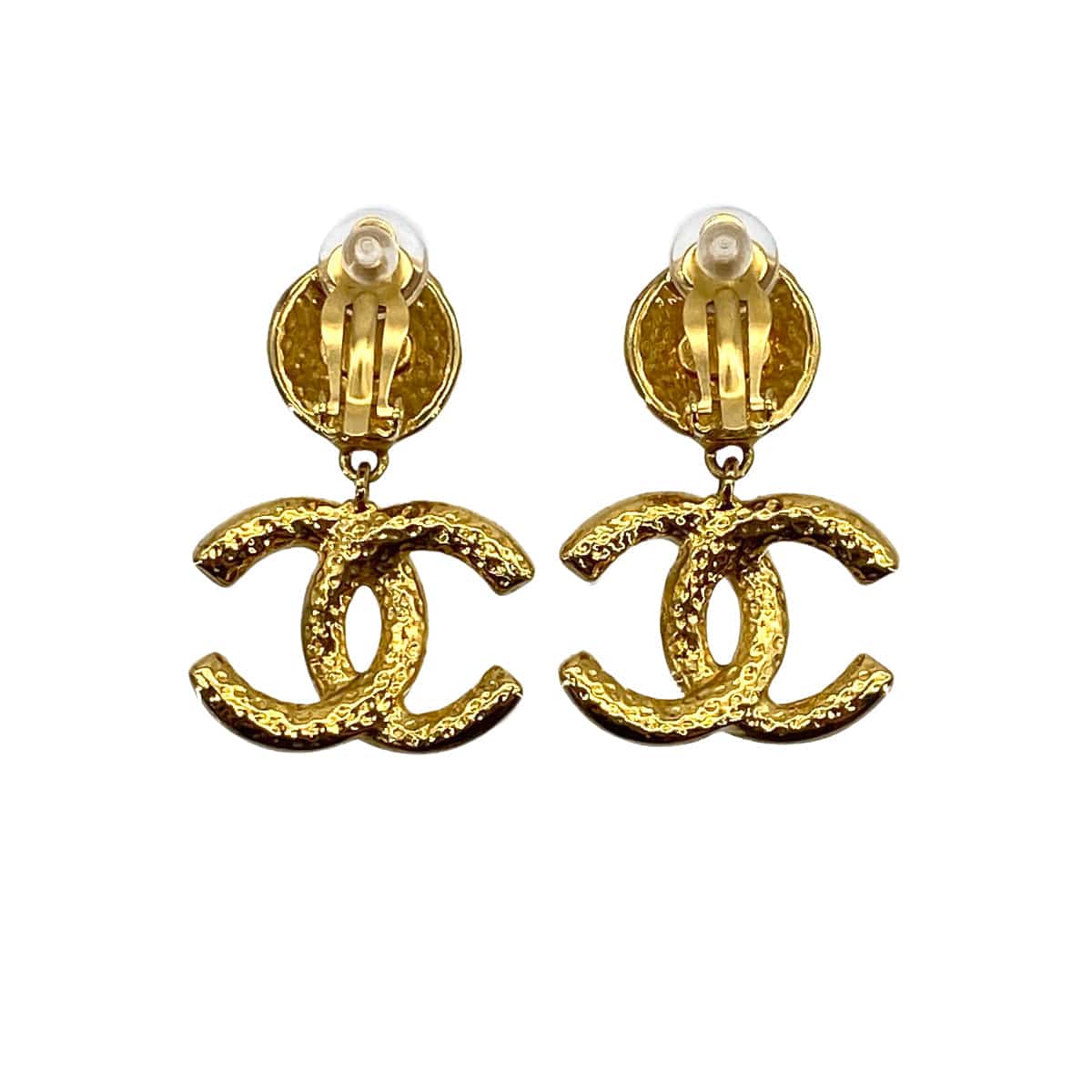 Luxury Promise Japan VINTAGE CHANEL EARRINGS ROUND COCOMARK SWING GOLD ACCESSORY 95A 90314785