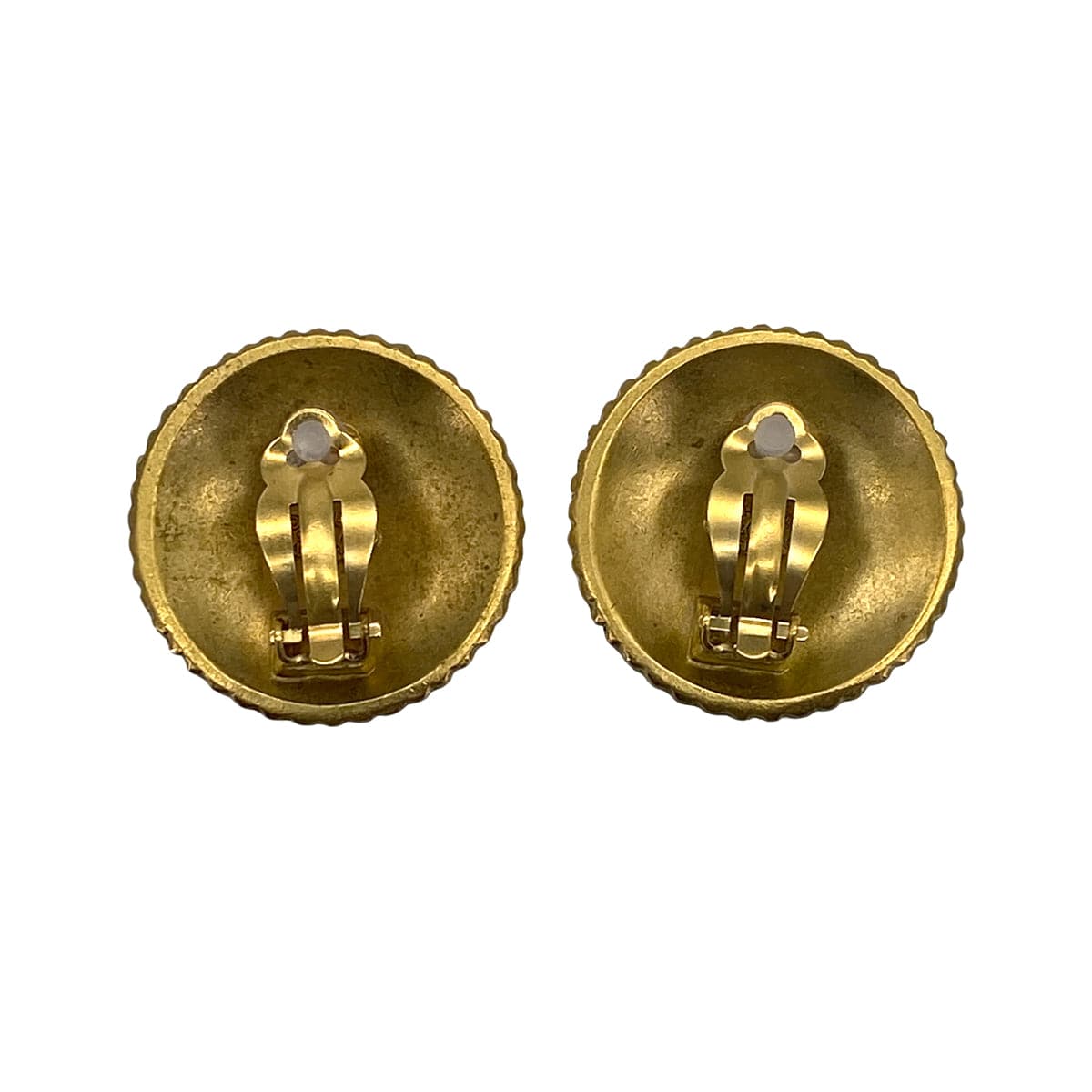 Luxury Promise Japan VINTAGE CHANEL EARRINGS ROUND LOGO GOLD ACCESSORY 94A 90322033