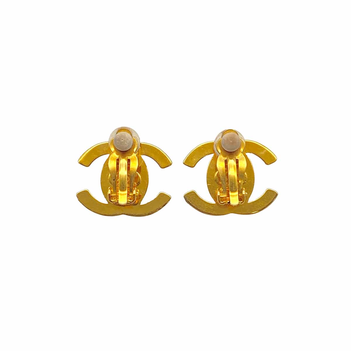 Luxury Promise Japan VINTAGE CHANEL EARRINGS TURN LOCK RHINESTONE ACCESSORY 96A 90324771