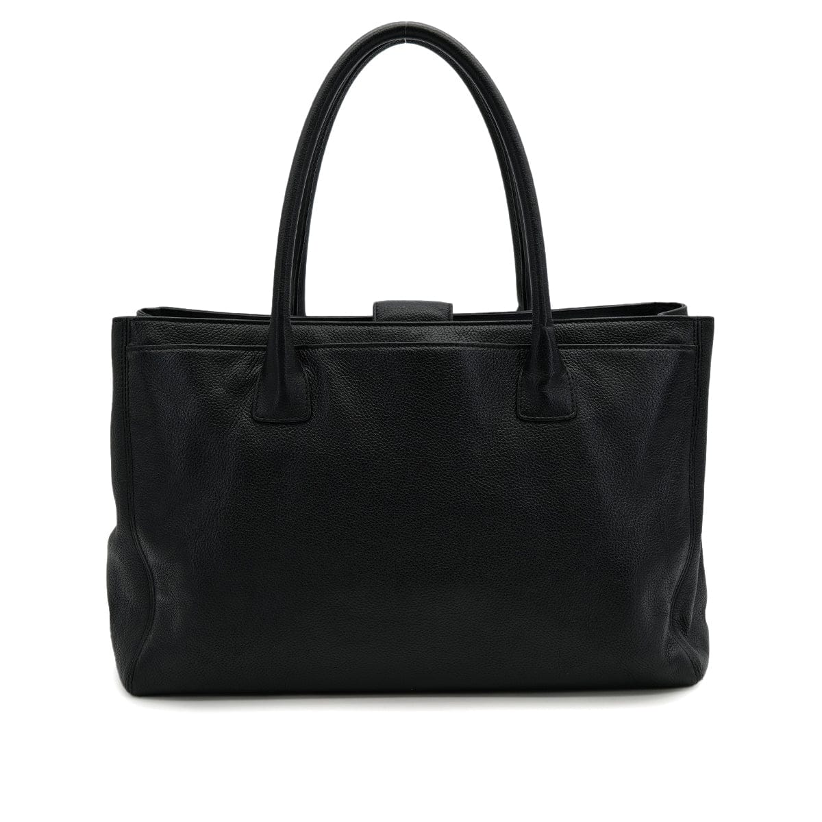 Luxury Promise Japan VINTAGE CHANEL EXECUTIVE TOTE BAG BLACK LEATHER 90314385