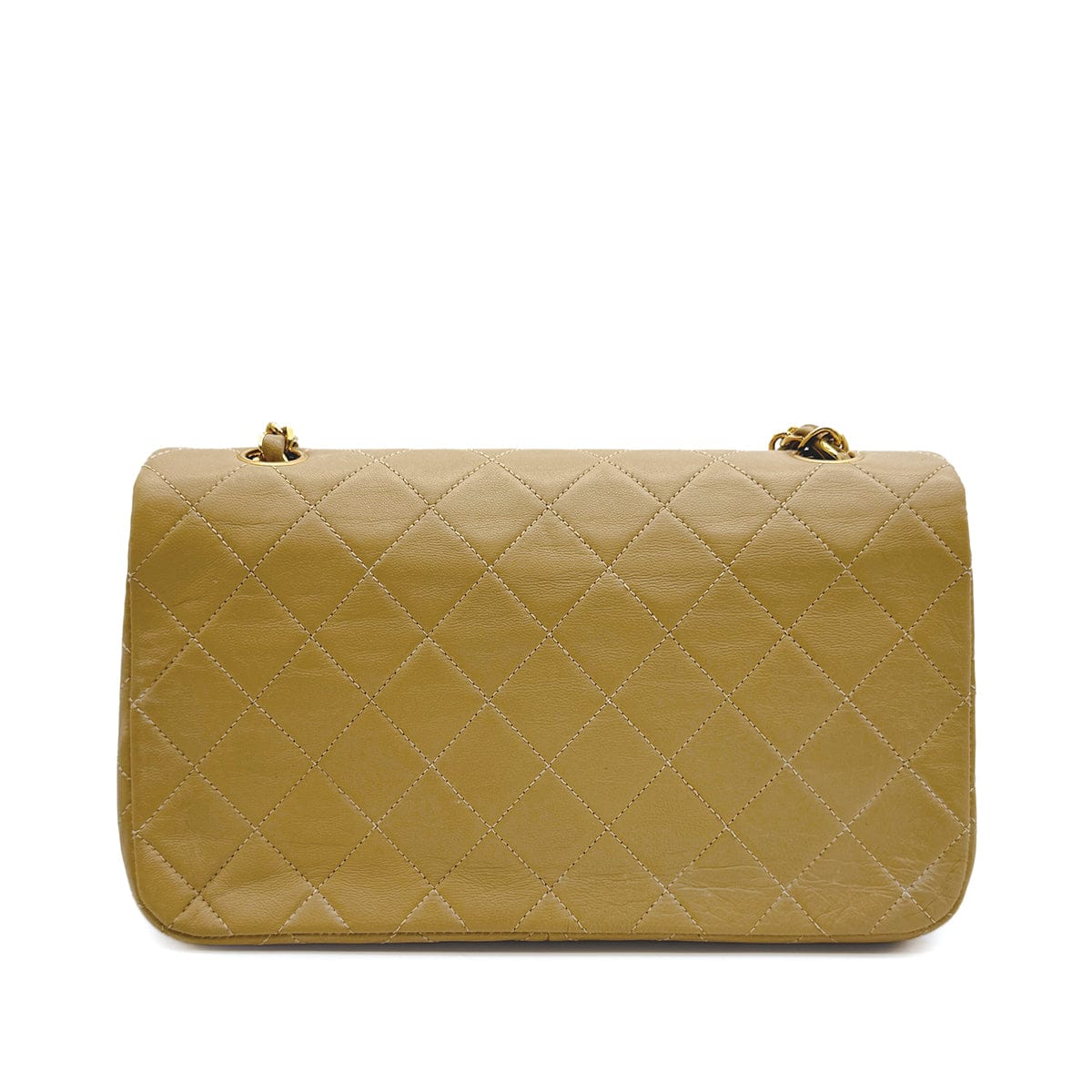 Luxury Promise Japan VINTAGE CHANEL FULL FLAP CHAIN SHUOLDER BAG BEIGE LAMB SKIN GOLD HARDWARE 90317724