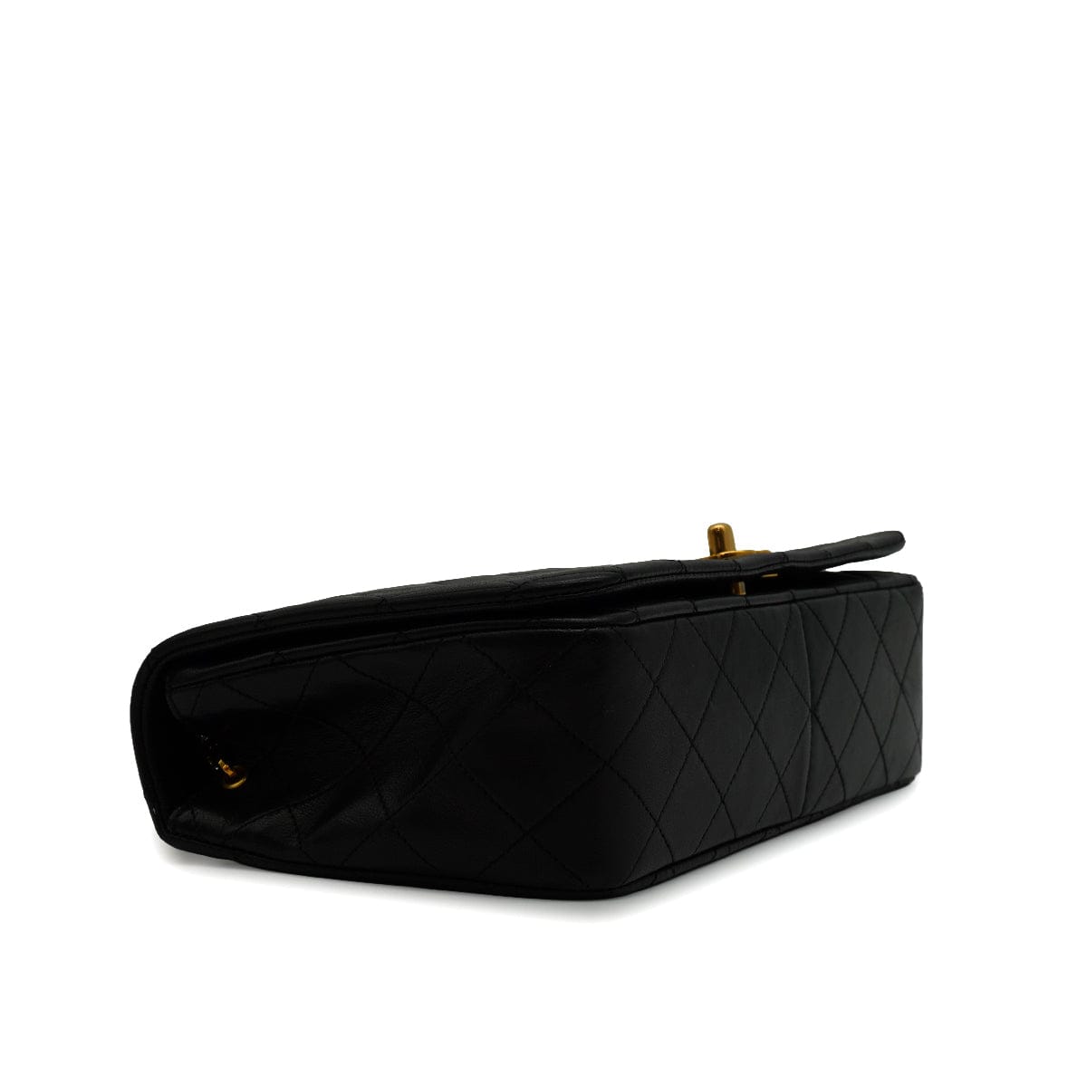 Luxury Promise Japan VINTAGE CHANEL FULL FLAP CHAIN SHUOLDER BAG BLACK LAMB SKIN GOLD HARDWARE 90344445