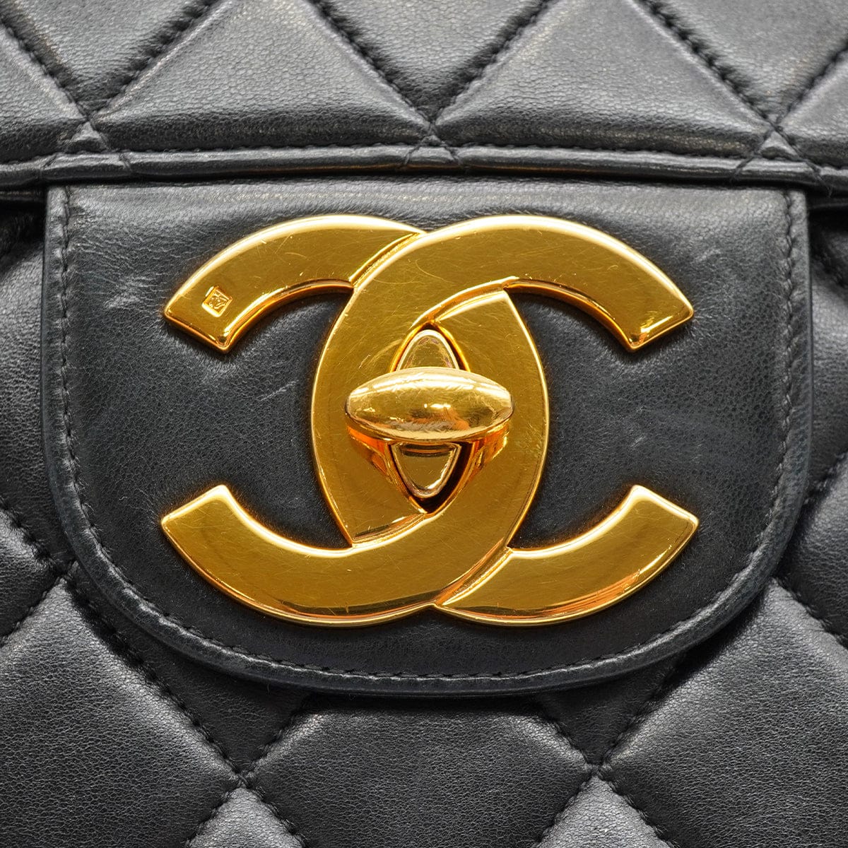 Luxury promise Japan VINTAGE CHANEL JUMBO MATELASSE 30 CHAIN SHOULDER BAG BLACK LAMB SKIN GOLD HARDWARE 90335303