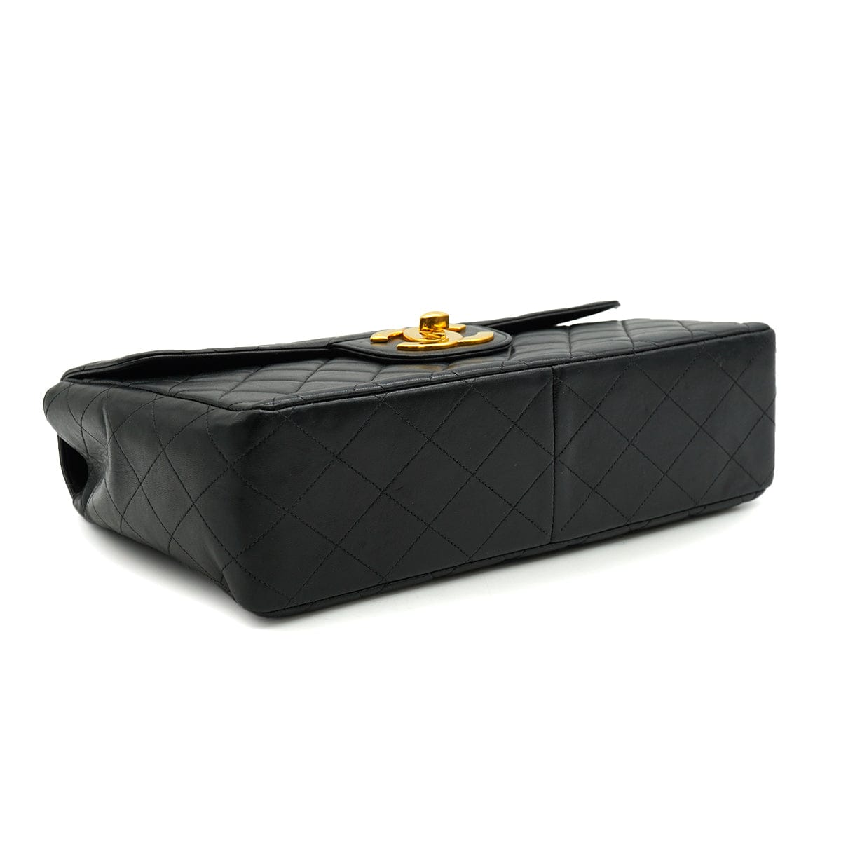 Luxury promise Japan VINTAGE CHANEL JUMBO MATELASSE 30 CHAIN SHOULDER BAG BLACK LAMB SKIN GOLD HARDWARE 90335303