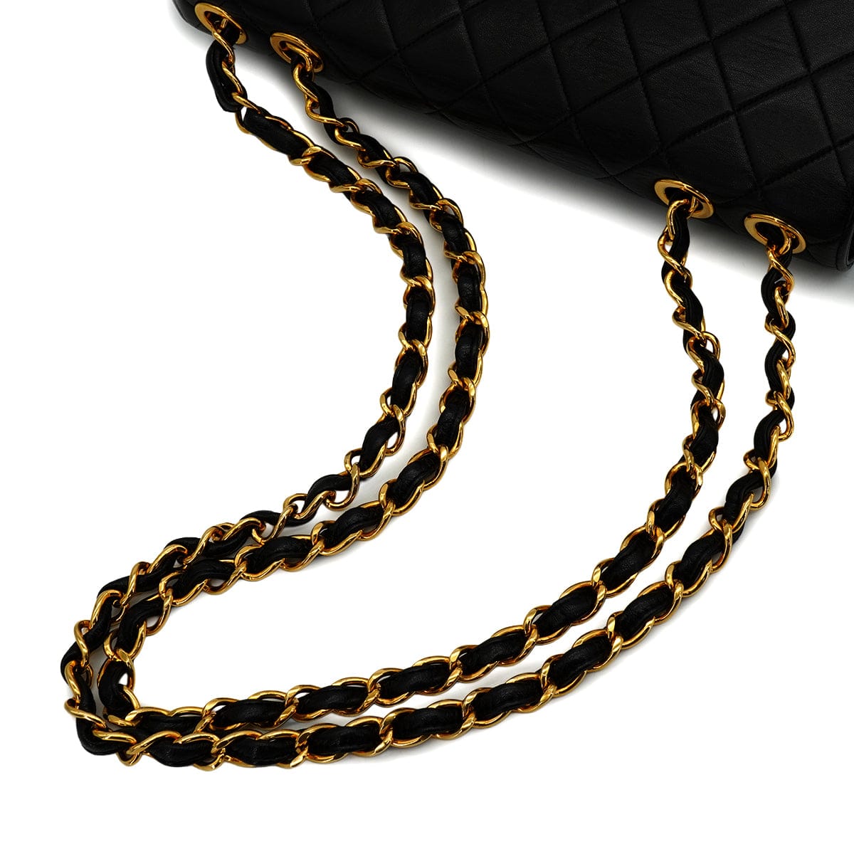 Luxury Promise Japan VINTAGE CHANEL JUMBO MATELASSE 30 CHAIN SHOULDER BAG BLACK LAMB SKIN GOLD HARDWARE 90346877