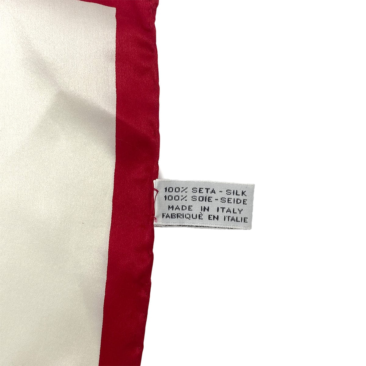 Luxury Promise Japan VINTAGE CHANEL LOGO RIBBON SCARF WHITE NAVY RED SILK 90313880