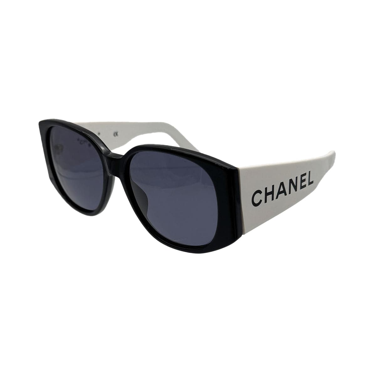 Luxury Promise Japan VINTAGE CHANEL LOGO SUNGLASSES BLACK WHITE EYEWEAR 90320174