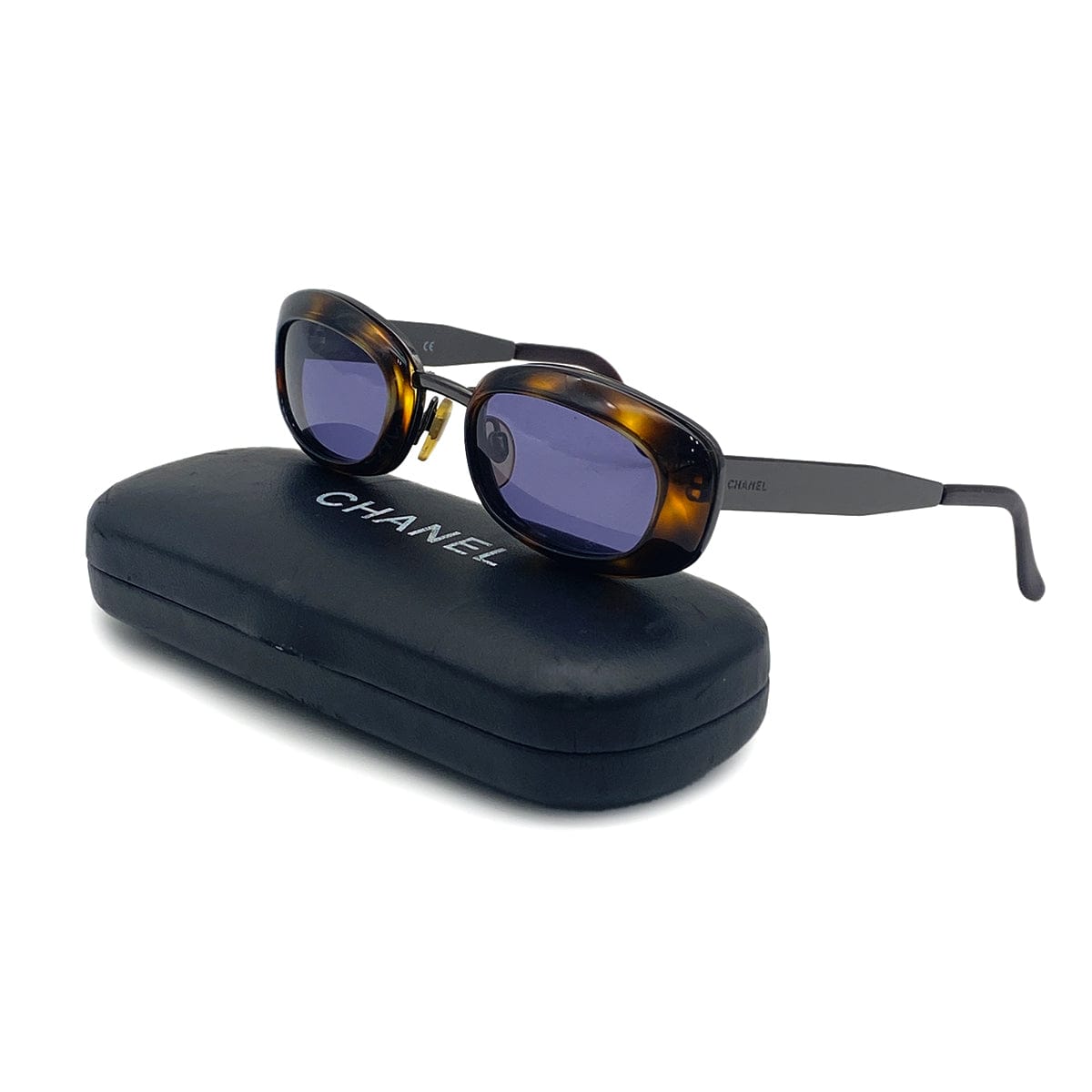 Luxury Promise Japan VINTAGE CHANEL LOGO SUNGLASSES TORTOISESHELL BROWN EYEWEAR 90325282