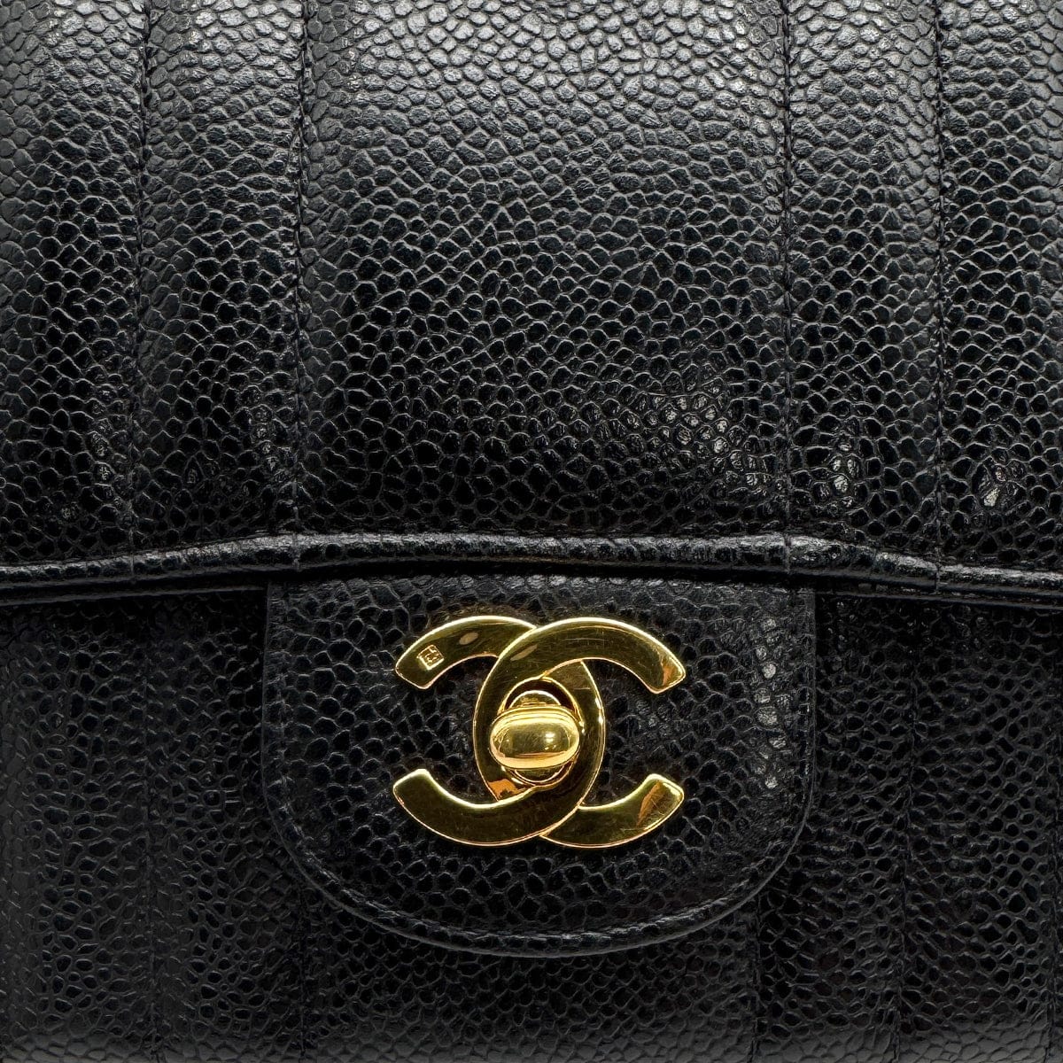 Luxury Promise Japan VINTAGE CHANEL MADEMOISELLE CHAIN SHOULDER BAG BLACK CAVIAR SKIN GOLD HAEDWARE 90315868