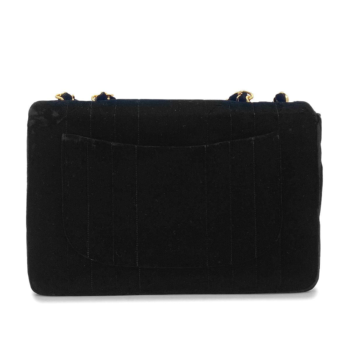 Luxury Promise Japan VINTAGE CHANEL MADEMOISELLE CHAIN SHOULDER BAG BLACK VELOR GOLD HARDWARE 90325613