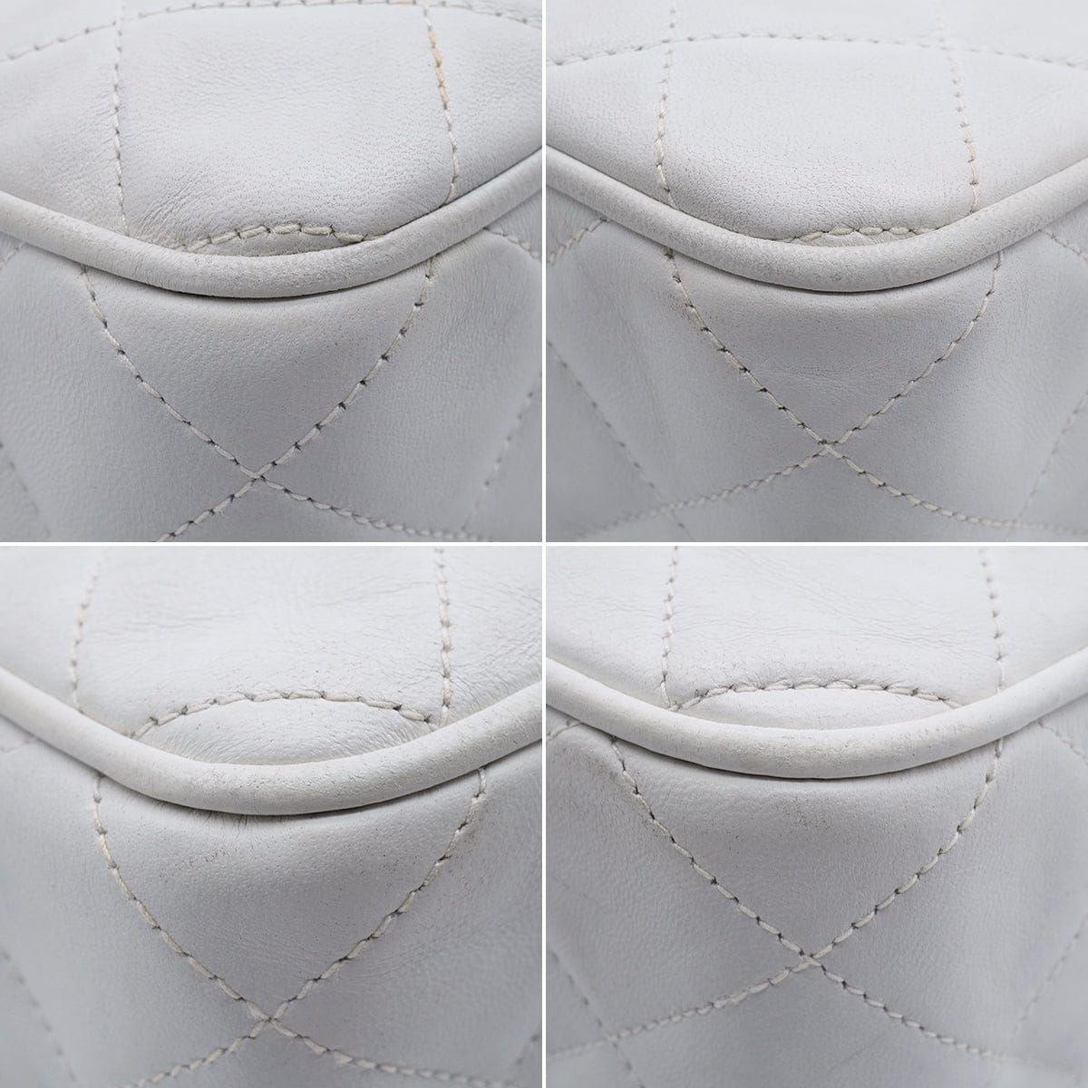 Luxury Promise Japan VINTAGE CHANEL MATELASSE BIJOU CHAIN SHOULDER BAG FRINGE WHITE LAMB SKIN GOLD HARDWARE 90342414