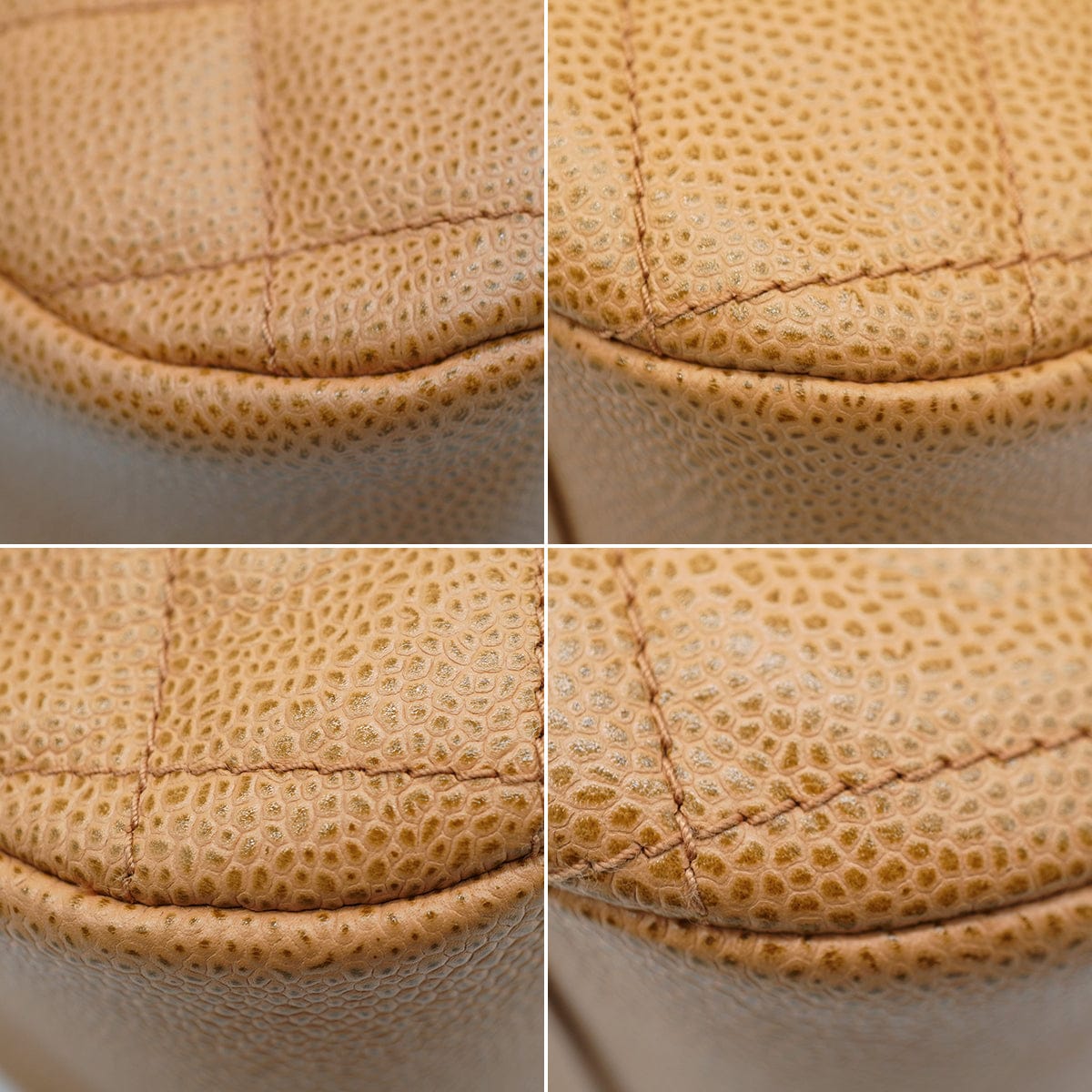 Luxury Promise Japan VINTAGE CHANEL MATELASSE CHAIN SHOULDER BAG BEIGE CAVIAR SKIN GOLD HARDWARE 90346101