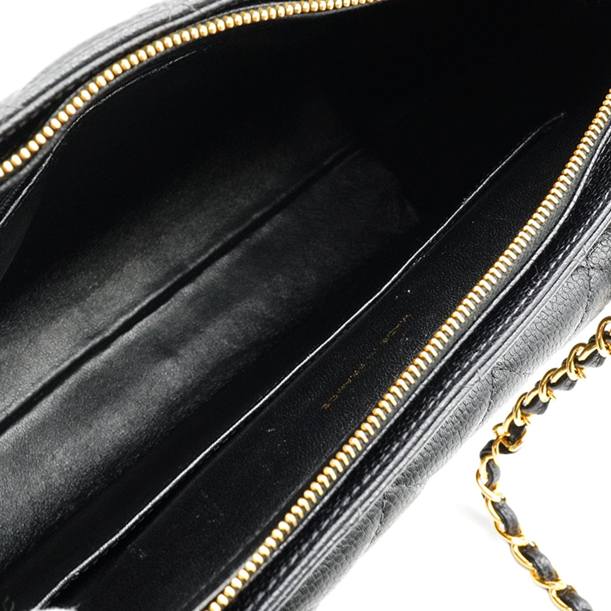 Luxury Promise Japan VINTAGE CHANEL MATELASSE CHAIN SHOULDER BAG BLACK CAVIAR SKIN GOLD HARDWARE 90345506