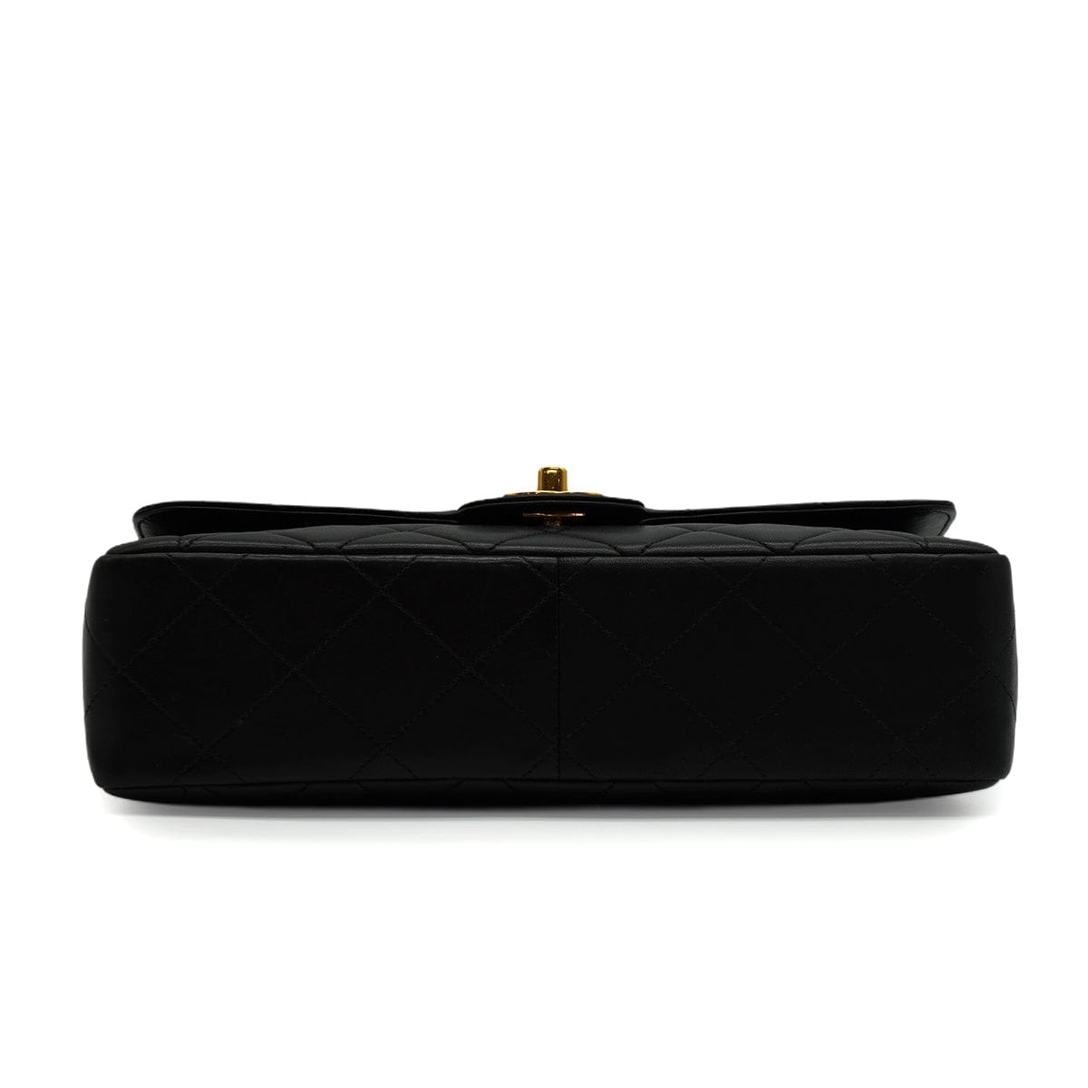 Luxury Promise Japan VINTAGE CHANEL MATELASSE CHAIN SHOULDER BAG BLACK LAMB SKIN GOLD HARDWARE 90343952