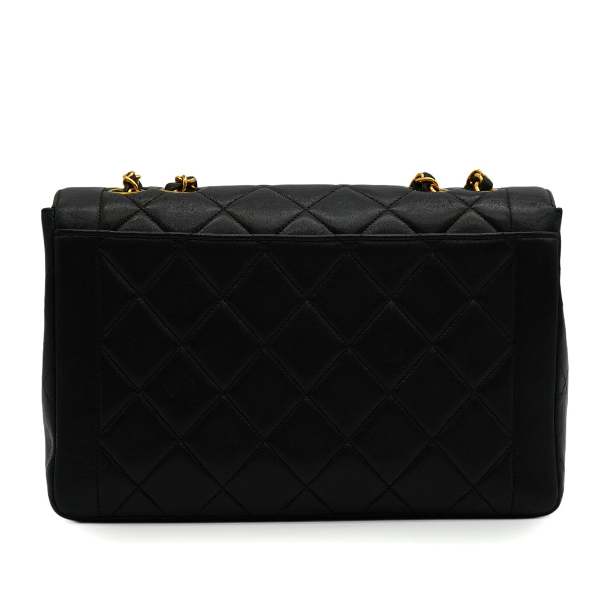 Luxury Promise Japan VINTAGE CHANEL MATELASSE CHAIN SHOULDER BAG BLACK LAMB SKIN GOLD HARDWARE 90343952